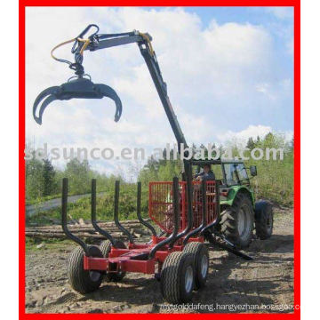 Log trailer with crane for Tractor